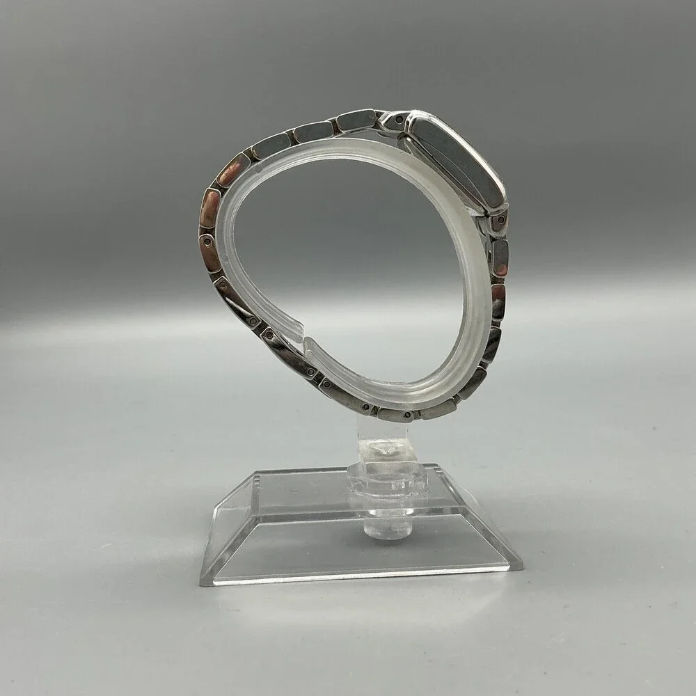 Fossil Womens Watch 17mm White MOP Dial Silver Tone Crystal New Battery 6.5